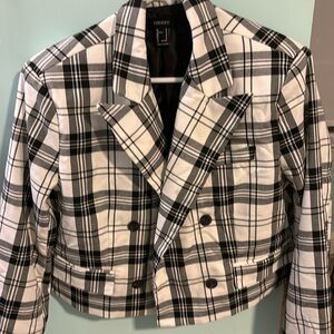 Black and white checkered blazer from forever 21